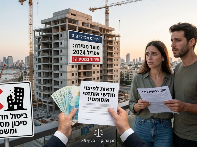 איחור במסירת דירה מקבלן — הפיצוי שמגיע לכם