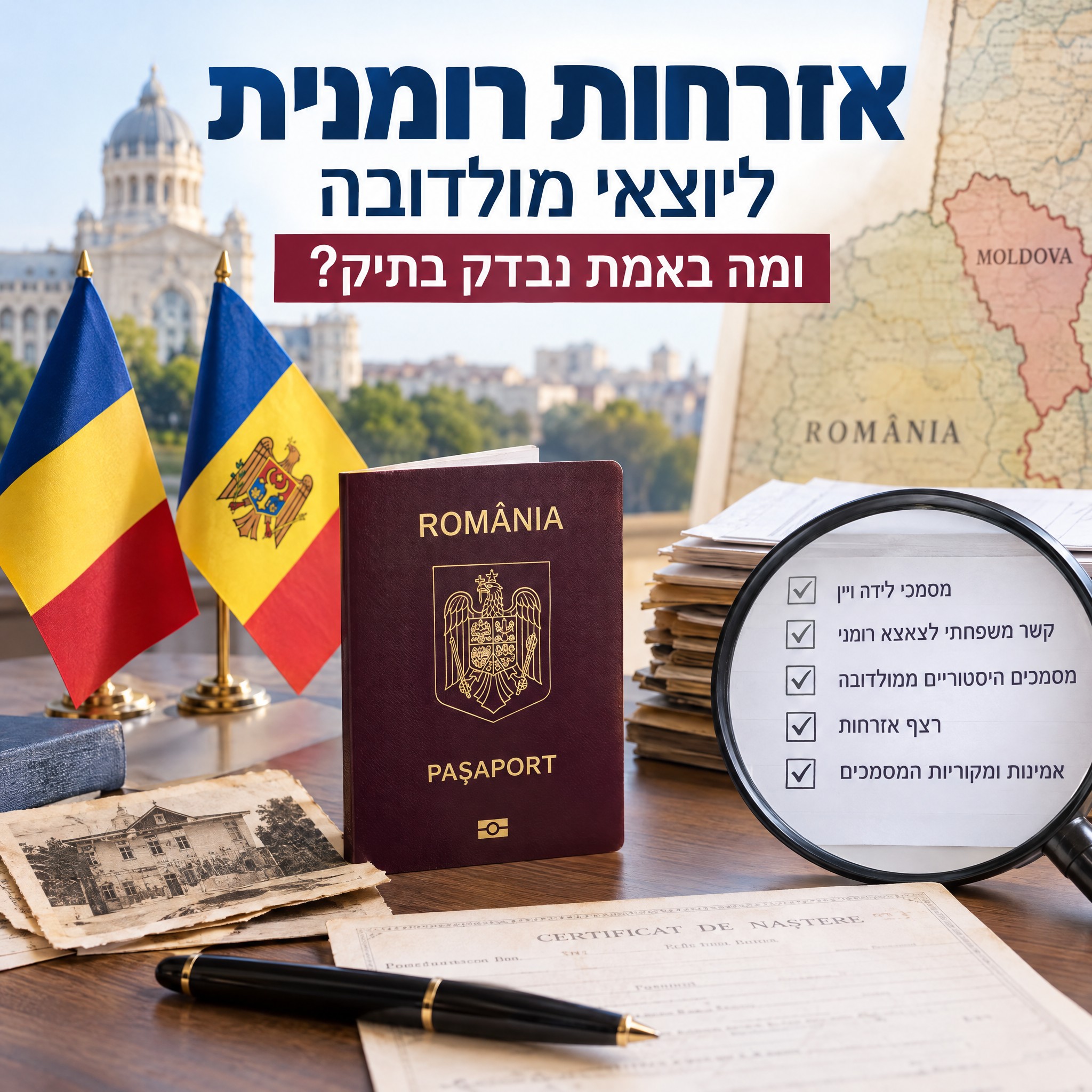 אזרחות רומנית ליוצאי מולדובה, ומה באמת צריך לבדוק בתיק