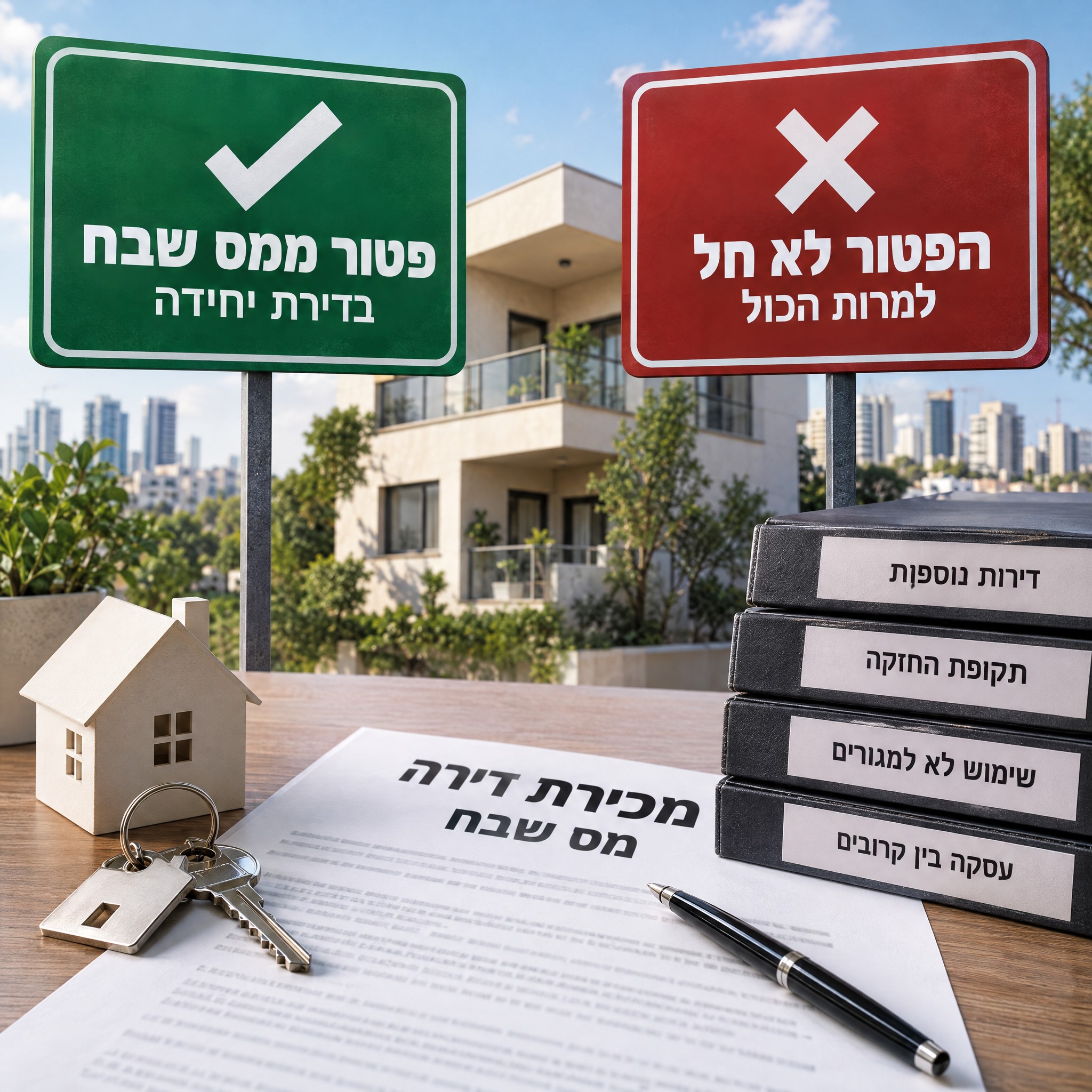 מס שבח דירה יחידה, ומתי הפטור לא חל למרות הכול
