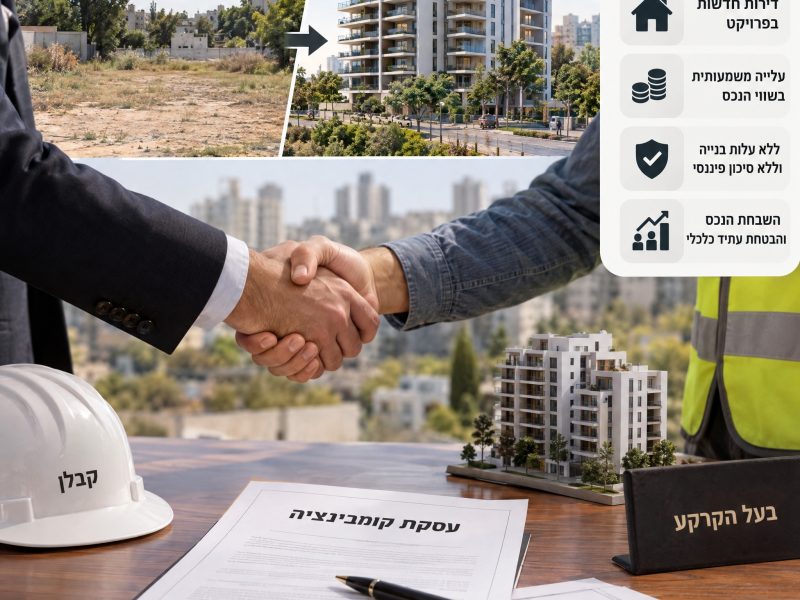 עסקת קומבינציה עם קבלן, ומה בעל הקרקע באמת מקבל בתמורה