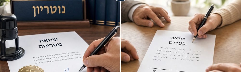 צוואה נוטריונית לעומת צוואה בעדים: ההבדלים שחשוב להכיר